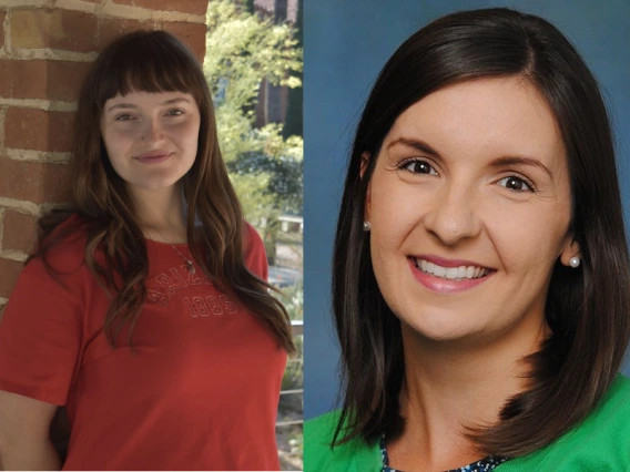 Image of two combined photos of two women smiling at the camera.