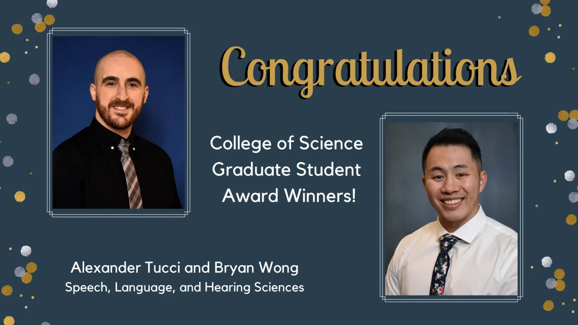 Image reading Congratulations with headshots of Alex Tucci and Bryan Wong Image reading Congratulations with headshots of Alex Tucci and Bryan Wong